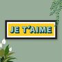 Framed Je T'aime Typography Print, thumbnail 6 of 10