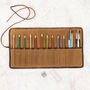 Personalised Leather And Canvas Brush And Pencil Roll, thumbnail 4 of 8