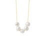 Pearl Cluster Necklace In Sterling Silver Or 9ct Gold, thumbnail 6 of 10