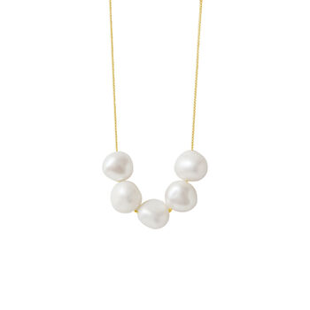 Pearl Cluster Necklace In Sterling Silver Or 9ct Gold, 6 of 10