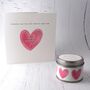 Happy Birthday Card And Candle Gift: Pink Heart, thumbnail 1 of 5