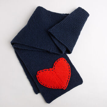 Heart Scarf Knitting Kit Heart Research UK Charity, 3 of 6
