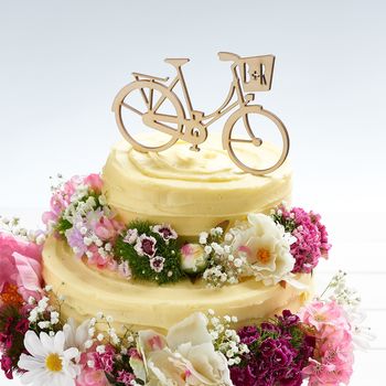 Personalised Bicycle Wedding Cake Topper, 2 of 5