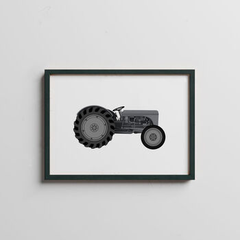 Ferguson Te 20 Tractor Seven Colour Screen Print Grey, 2 of 7
