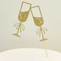 Champagne Glasses Celebration Cake Topper, thumbnail 2 of 2