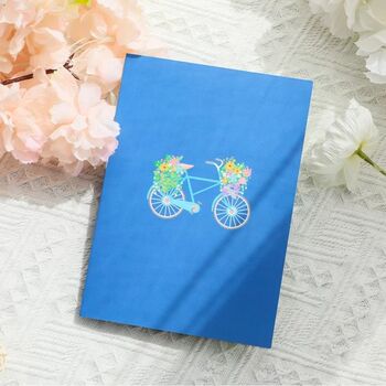 Pop Up 3D Blank Greeting Card Bicycle, 4 of 4