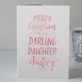 Personalised Merry Christmas Daughter Card, 4 of 5