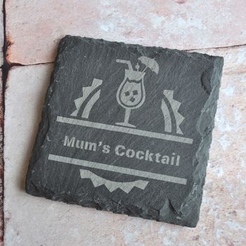 Personalised Cocktail Slate Coaster, 2 of 2