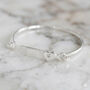 Silver Plated Heart Christening Bangle, thumbnail 2 of 2