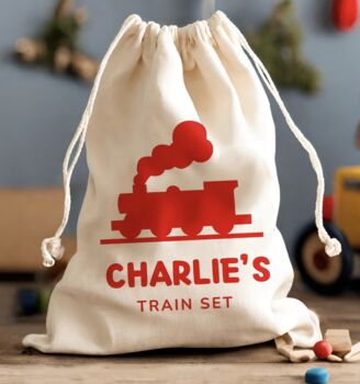 Personalised Santa Wooden Train And Track, 4 of 4