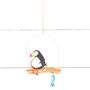 Hanging Puffin With His Fish On Coastal Decoration, thumbnail 3 of 3