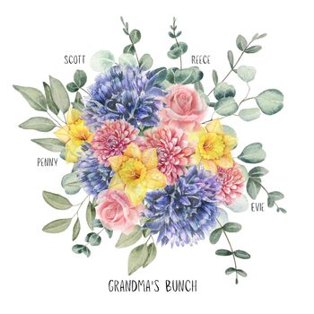 Personalised Family Birth Flower Digital Download Print, 3 of 4