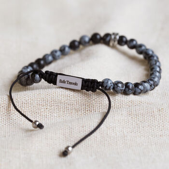 Men's Personalised Adjustable Stone Bracelet, 2 of 11