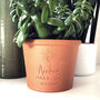 Engraved Bee Plant Pot, thumbnail 1 of 7
