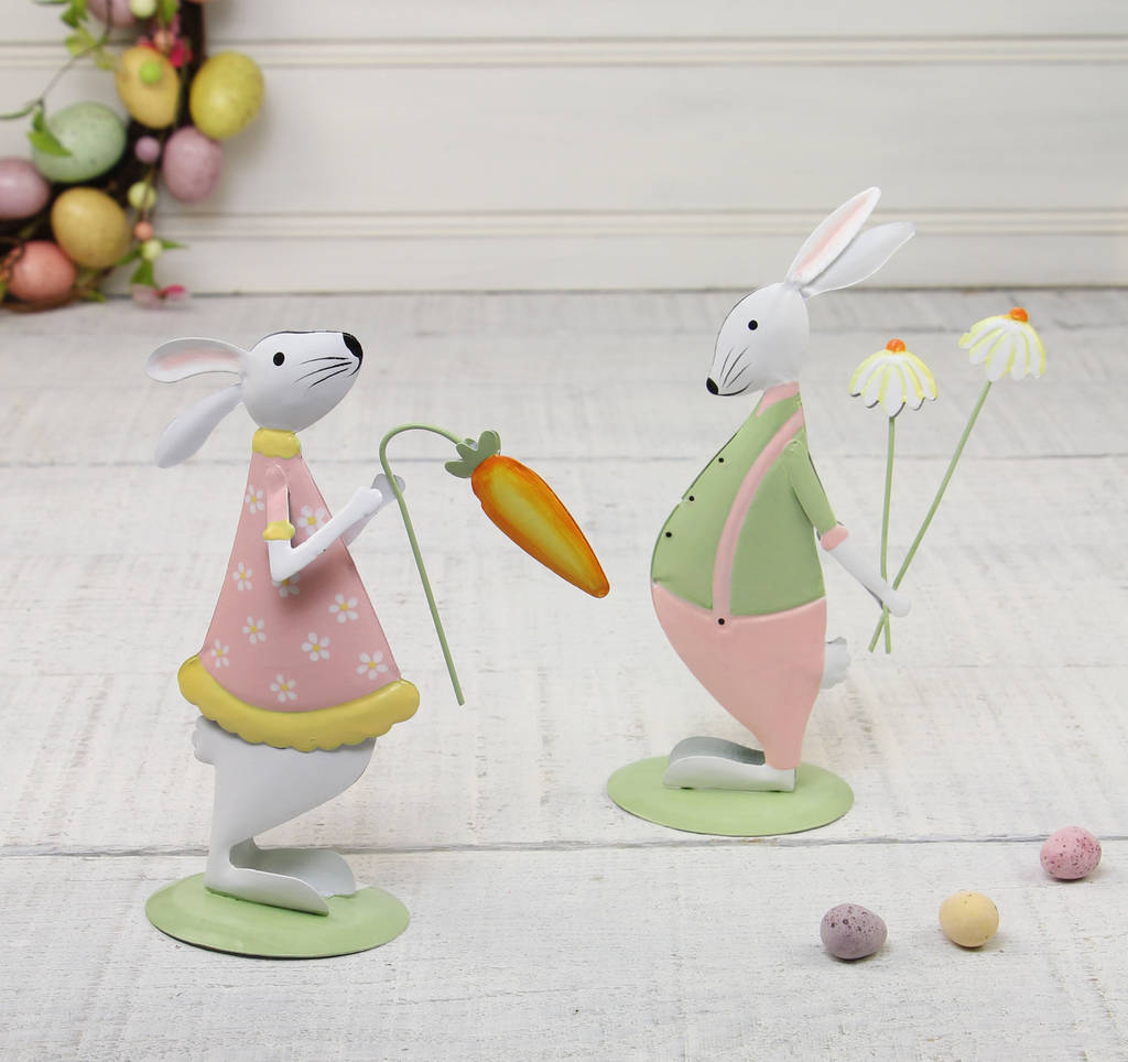 tin bunny easter decorations by the chicken and the egg ...