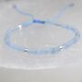 Gemstone Boho Beaded Adjustable Friendship Bracelet Silver Beads, thumbnail 4 of 10
