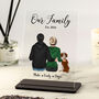 Personalised “Our Family” Acrylic Plaque With Couple And Pet, thumbnail 1 of 11