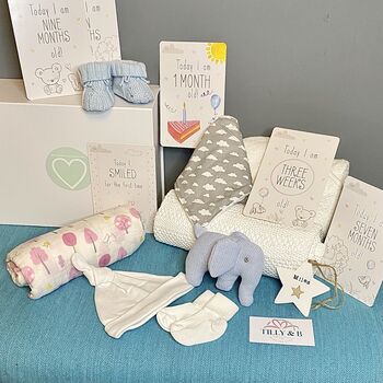 Bespoke Baby Gift Keepsake Box New Mum And Newborn Gift, 6 of 10