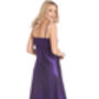 British Made Purple Long Satin Nightdress With Deep Lace Detail Ladies Size 8 To 28 UK, thumbnail 4 of 5