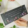 Personalised Slate Flowers Garden Sign Gift, thumbnail 3 of 3