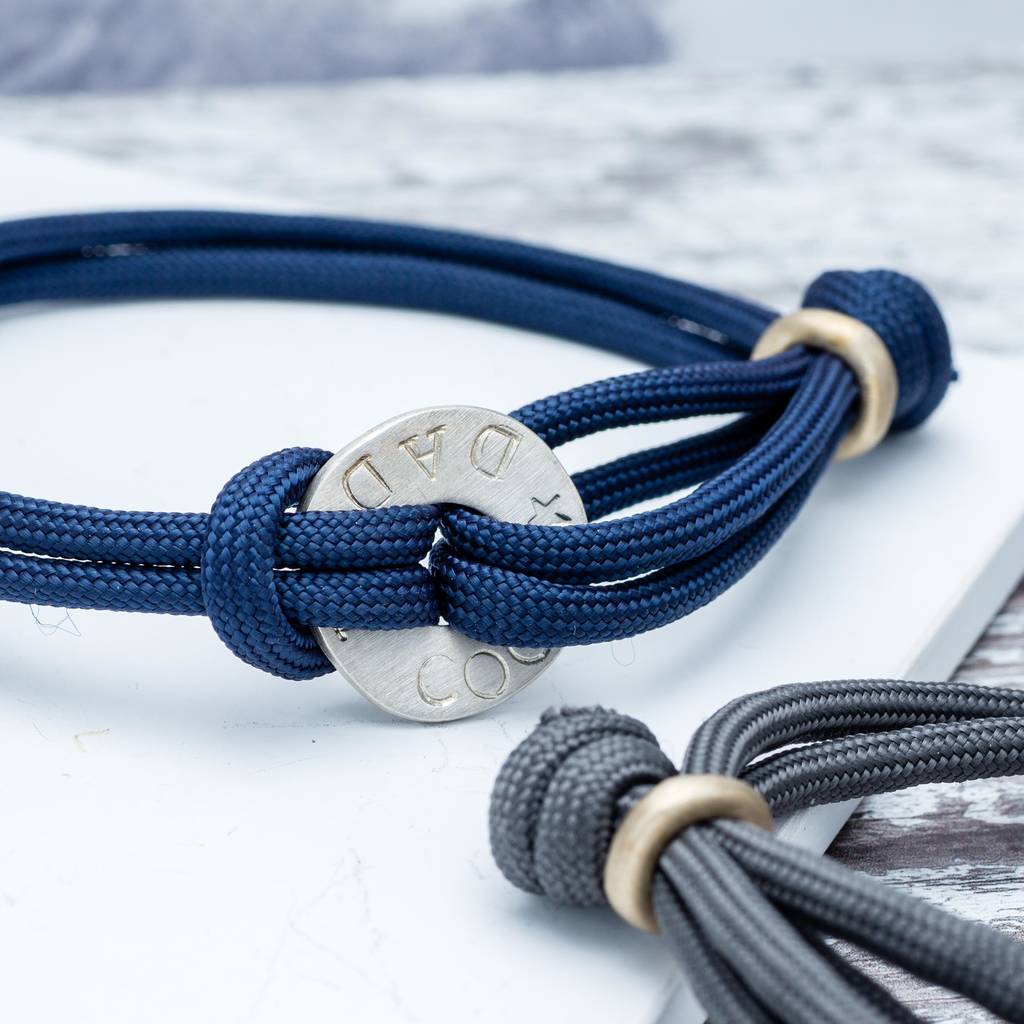 Personalised Men S Paracord Washer Bracelet Personalised Men S Paracord Washer Bracelet