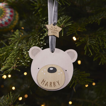 Hand Painted Personalised Christmas Decoration | Polar Bear, 3 of 10