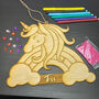 Personalised Diy Childs Wooden Unicorn Sign, thumbnail 1 of 2