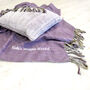 Personalised Purple Tassel Super Soft Woven Blanket, thumbnail 4 of 5