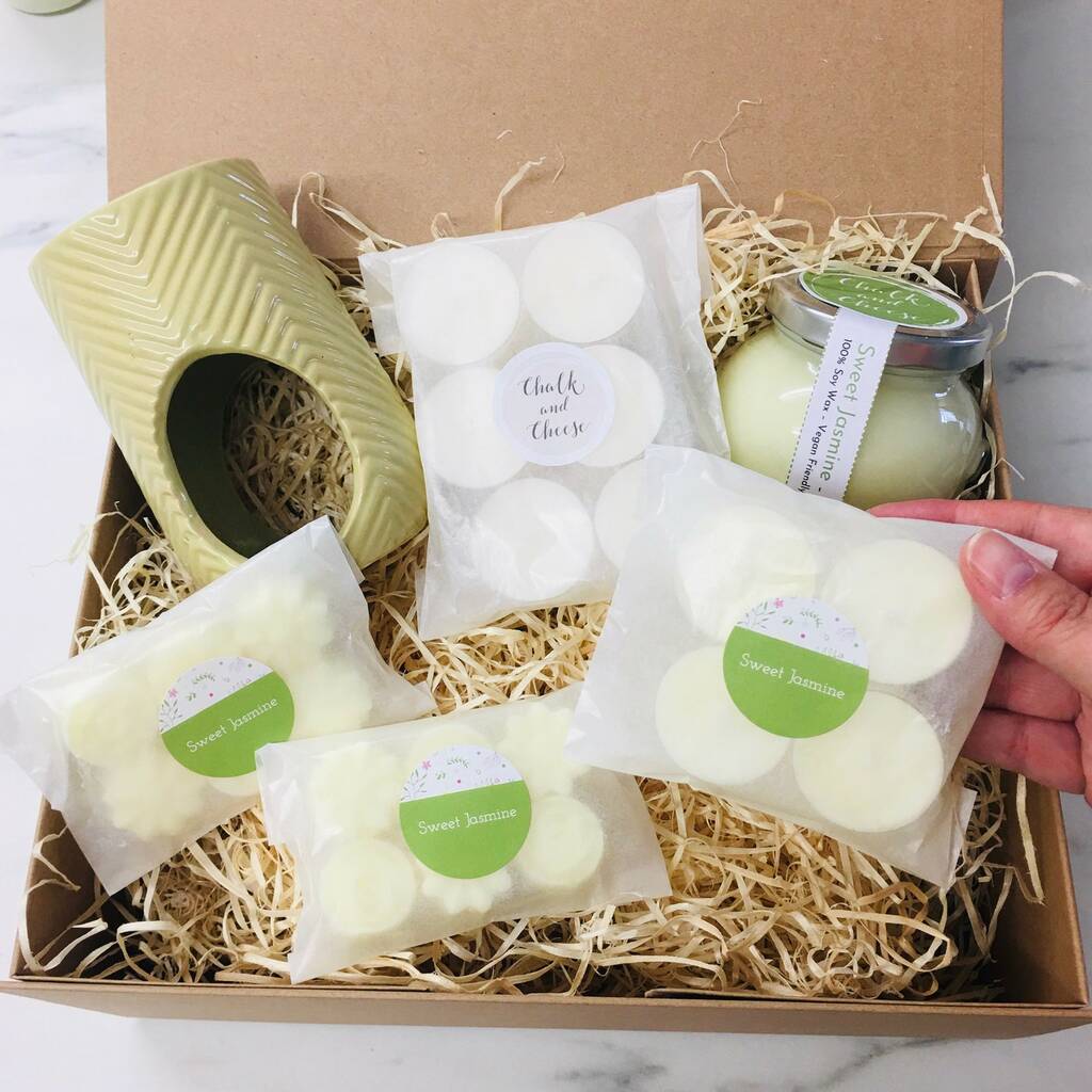 Relax And Unwind Wellbeing Candle Gift Box Hamper By Chalk And Cheese