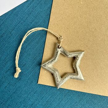 Good Luck Metal Star Decoration Card, 3 of 3