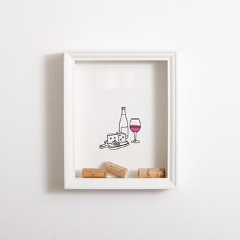 Personalised Cheese And Wine Cork Frame, 2 of 6