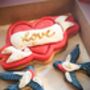 Love Heart And Swallows Tatoo Inspired Biscuit Gift, thumbnail 8 of 9