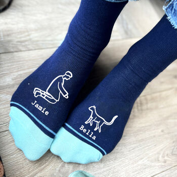 Cat And Owner Personalised Socks, 2 of 5