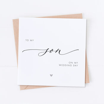 Stepson On The Day Wedding Card, 3 of 5