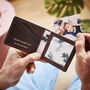Personalised Leather Photo Wallet Tropical Print Lining, thumbnail 1 of 7