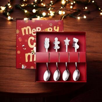 Stainless Steel Christmas Themed Spoon Set, 7 of 9