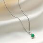 Birthstone Necklace With Diamonds In Sterling Silver, thumbnail 5 of 12