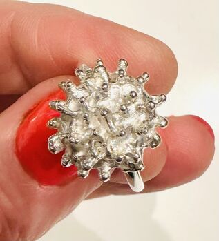 One Of A Kind Coral Reef Inspired Sterling Silver Ring, 5 of 7