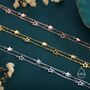 Sterling Silver Double Layer Star Bracelet, thumbnail 3 of 10