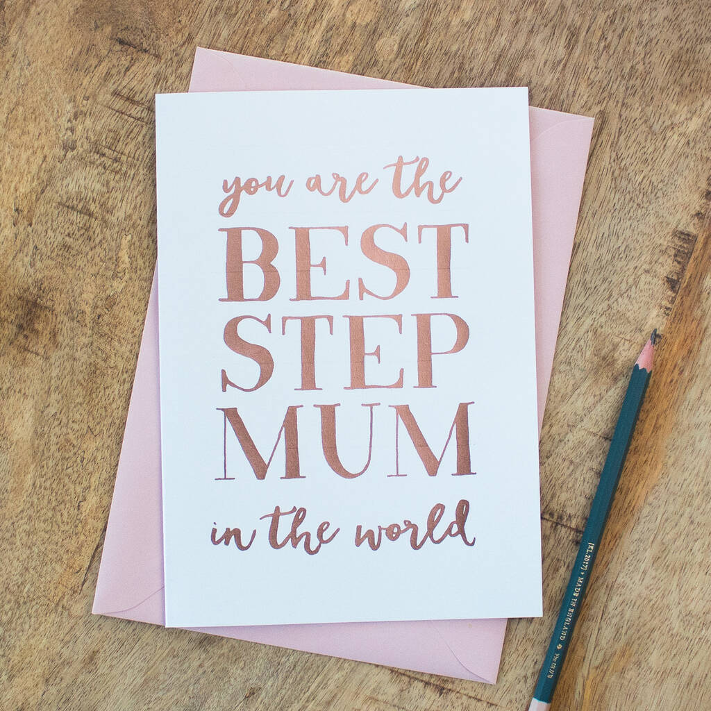 Foil 'Best Step Mum In The Whole World' Card, 1 of 2