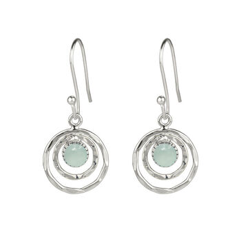 Infinity Universe Chalcedony Sterling Silver Earrings, 4 of 10