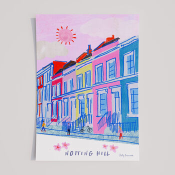 Notting Hill, West London Scene Travel Print, 3 of 5