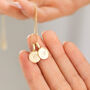 Tiny Solid Gold Initial Charm Necklace, thumbnail 1 of 3