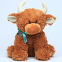 Scottish Brown Highland Cow With Coo Cuddle Keyring, thumbnail 1 of 5