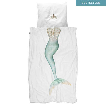 Mermaid Duvet Cover And Pillowcase Set, 3 of 4