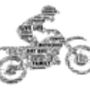 Motocross Motorbike And Rider Personalised Print, thumbnail 2 of 2