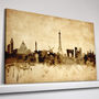 Paris Skyline Cityscape Vintage Art Print, thumbnail 1 of 5