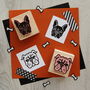 English And French Bulldog Rubber Stamp, thumbnail 1 of 4