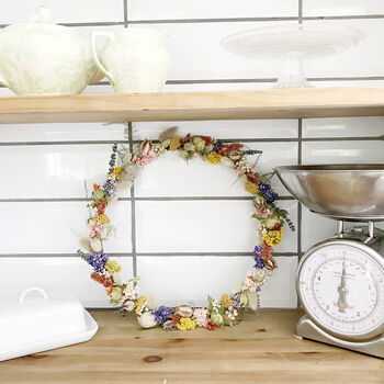'Ceres' Handmade Dried Flower Wreath, 5 of 7