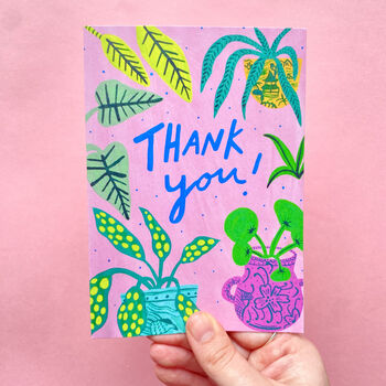 Thank You House Plant Greetings Card, 3 of 3